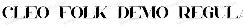 Cleo Folk Demo Regular字体转换